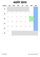 calendrier août 2015 format portrait