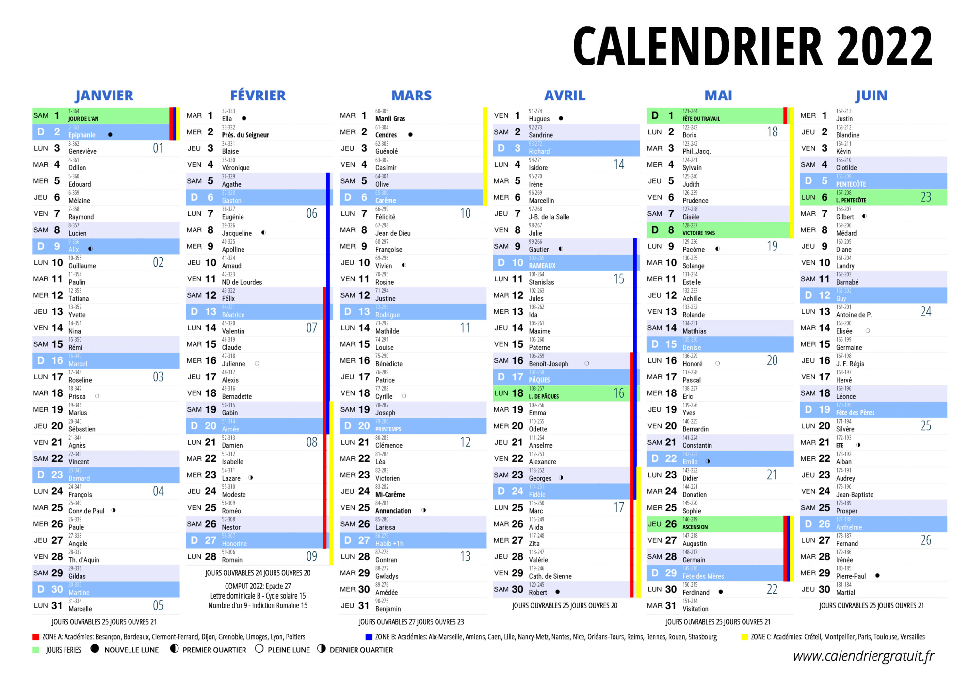 Semaines Calendrier 2022 Calendrier 2022