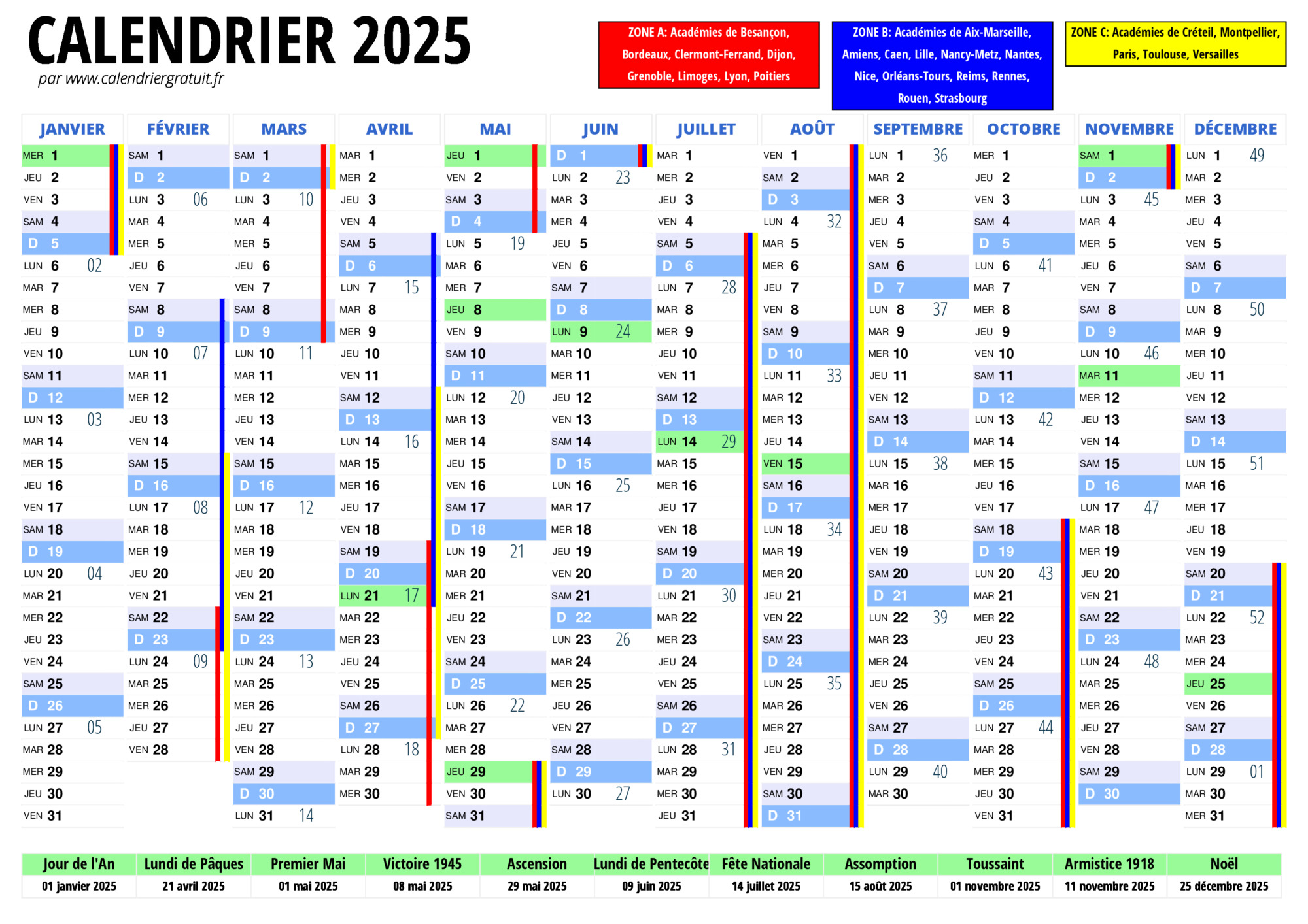 1 Calendrier Familial 2024-2025 - Calendrier Suspendu Visible Sur 18 Mois,  De Janvier 2024 À Juin 2025, Calendrier Mensuel Déchirable Avec Papier