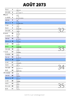 calendrier août 2073 au format portrait pour prendre des notes
