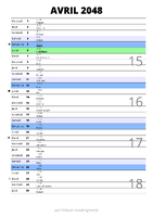 calendrier avril 2048 au format portrait pour prendre des notes