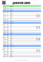 calendrier janvier 2093 au format portrait pour prendre des notes