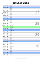calendrier juillet 2062 au format portrait pour prendre des notes