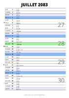 calendrier juillet 2083 au format portrait pour prendre des notes