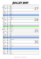 calendrier juillet 2097 au format portrait pour prendre des notes
