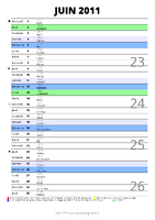 calendrier juin 2011 au format portrait pour prendre des notes