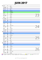 calendrier juin 2017 au format portrait pour prendre des notes