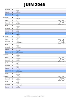 calendrier juin 2046 au format portrait pour prendre des notes