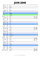 calendrier juin 2049 au format portrait pour prendre des notes