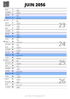calendrier juin 2056 au format portrait pour prendre des notes