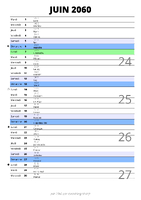 calendrier juin 2060 au format portrait pour prendre des notes