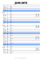 calendrier juin 2073 au format portrait pour prendre des notes