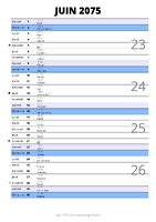calendrier juin 2075 au format portrait pour prendre des notes