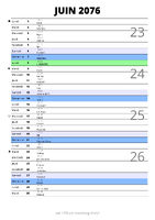 calendrier juin 2076 au format portrait pour prendre des notes