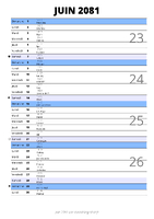 calendrier juin 2081 au format portrait pour prendre des notes