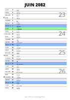calendrier juin 2082 au format portrait pour prendre des notes