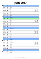 calendrier juin 2087 au format portrait pour prendre des notes
