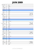 calendrier juin 2089 au format portrait pour prendre des notes