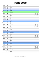 calendrier juin 2090 au format portrait pour prendre des notes