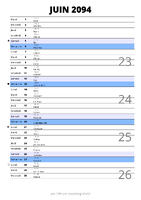 calendrier juin 2094 au format portrait pour prendre des notes