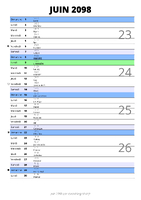 calendrier juin 2098 au format portrait pour prendre des notes