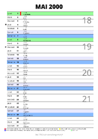 calendrier mai 2000 au format portrait pour prendre des notes