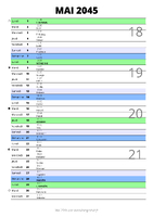 calendrier mai 2045 au format portrait pour prendre des notes