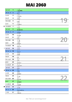 calendrier mai 2060 au format portrait pour prendre des notes