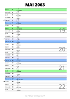 calendrier mai 2063 au format portrait pour prendre des notes