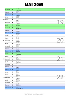 calendrier mai 2065 au format portrait pour prendre des notes