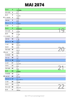 calendrier mai 2074 au format portrait pour prendre des notes