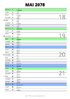 calendrier mai 2078 au format portrait pour prendre des notes
