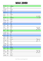 calendrier mai 2080 au format portrait pour prendre des notes