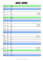 calendrier mai 2082 au format portrait pour prendre des notes