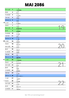 calendrier mai 2086 au format portrait pour prendre des notes