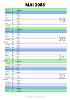 calendrier mai 2088 au format portrait pour prendre des notes