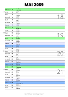 calendrier mai 2089 au format portrait pour prendre des notes