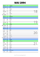 calendrier mai 2094 au format portrait pour prendre des notes