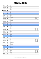 calendrier mars 2089 au format portrait pour prendre des notes