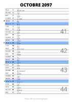 calendrier octobre 2097 au format portrait pour prendre des notes
