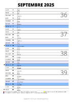 calendrier septembre 2025 au format portrait pour prendre des notes