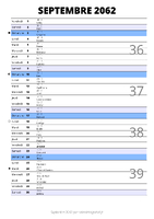 calendrier septembre 2062 au format portrait pour prendre des notes