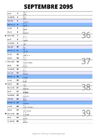 calendrier septembre 2095 au format portrait pour prendre des notes
