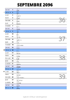 calendrier septembre 2096 au format portrait pour prendre des notes