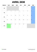 calendrier avril 2038 calendrier avril 2038 format portrait