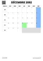 calendrier décembre 2092 calendrier décembre 2092 format portrait