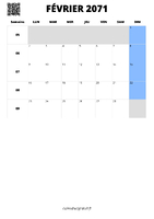calendrier février 2071 calendrier février 2071 format portrait