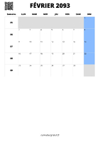 calendrier février 2093 calendrier février 2093 format portrait