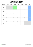 calendrier janvier 2014 calendrier janvier 2014 format portrait
