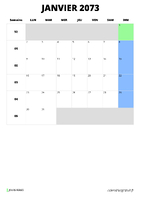 calendrier janvier 2073 calendrier janvier 2073 format portrait